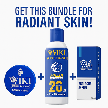 Wiki Special Cream & Anti Acne Serum & Skin Polish